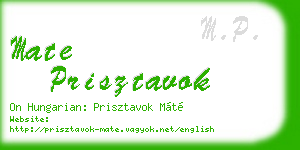 mate prisztavok business card